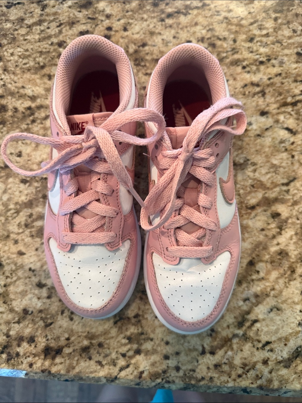 Nike Kids Pink and White Low-Top Sneakers - Girls